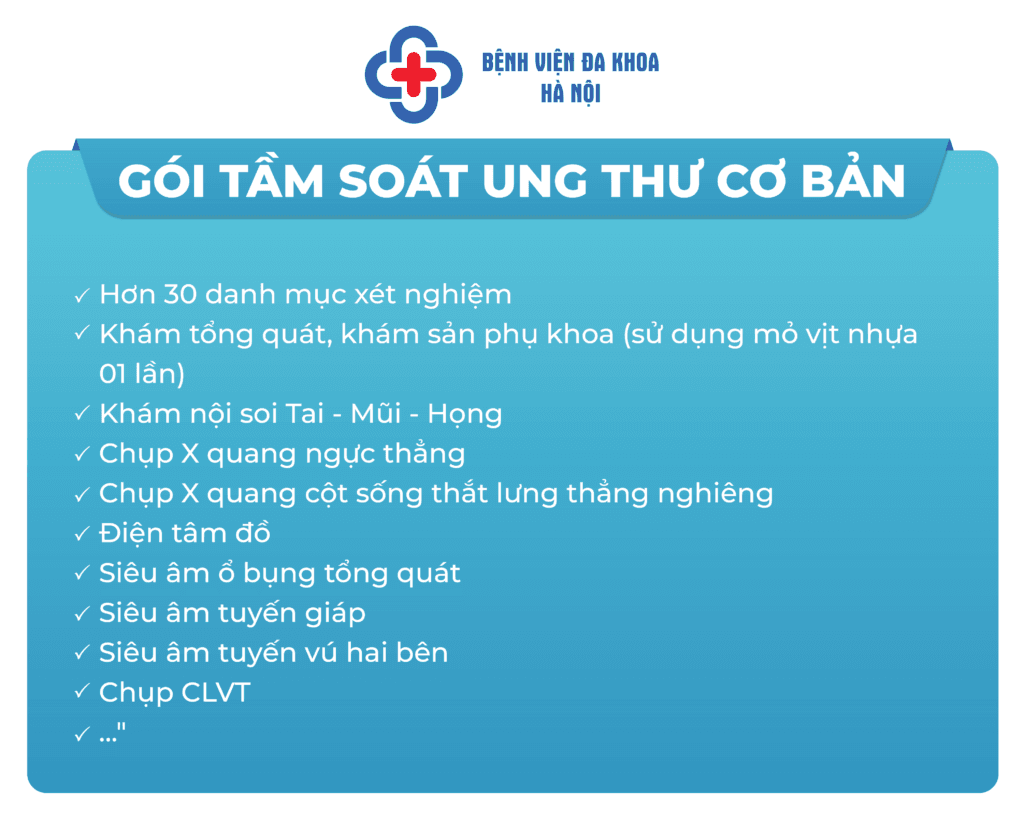 Gói khám tầm soát ung thư cơ bản