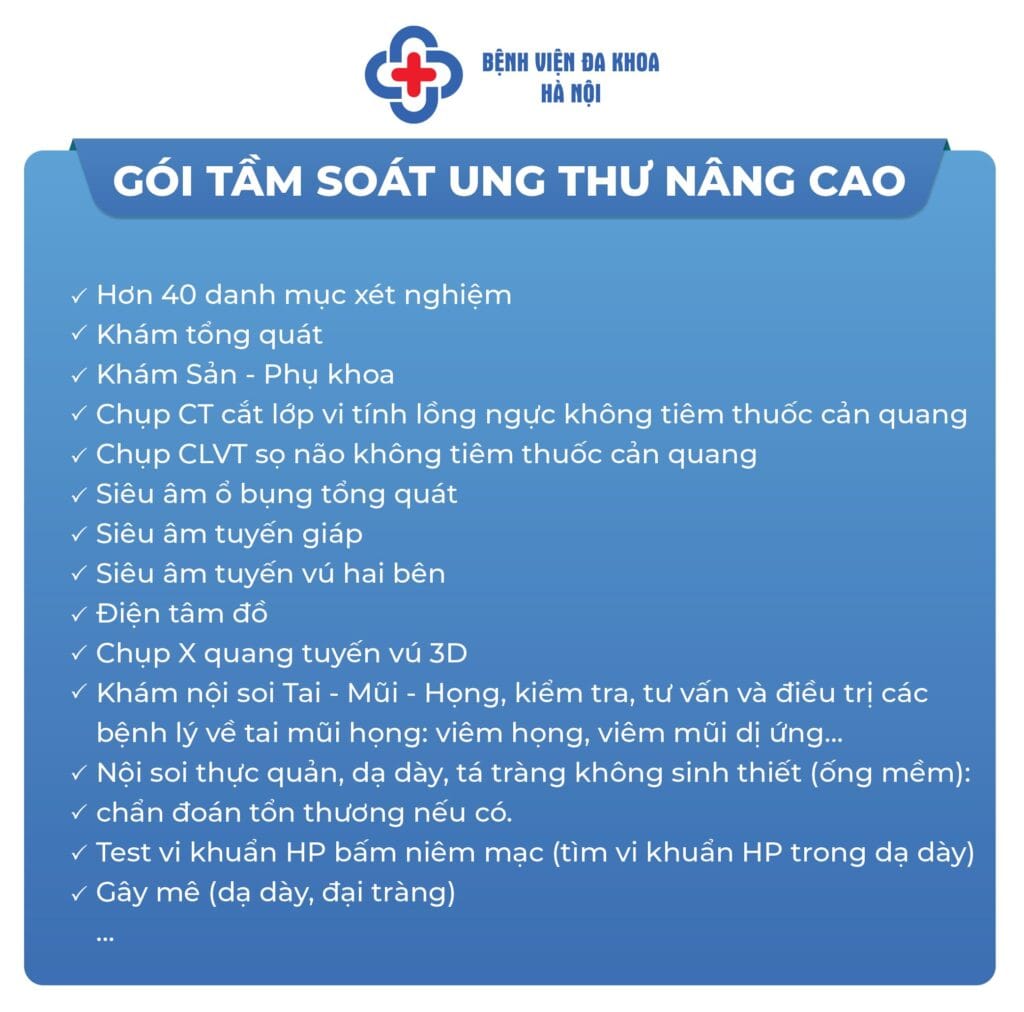 Gói khám tầm soát ung thư nâng cao
