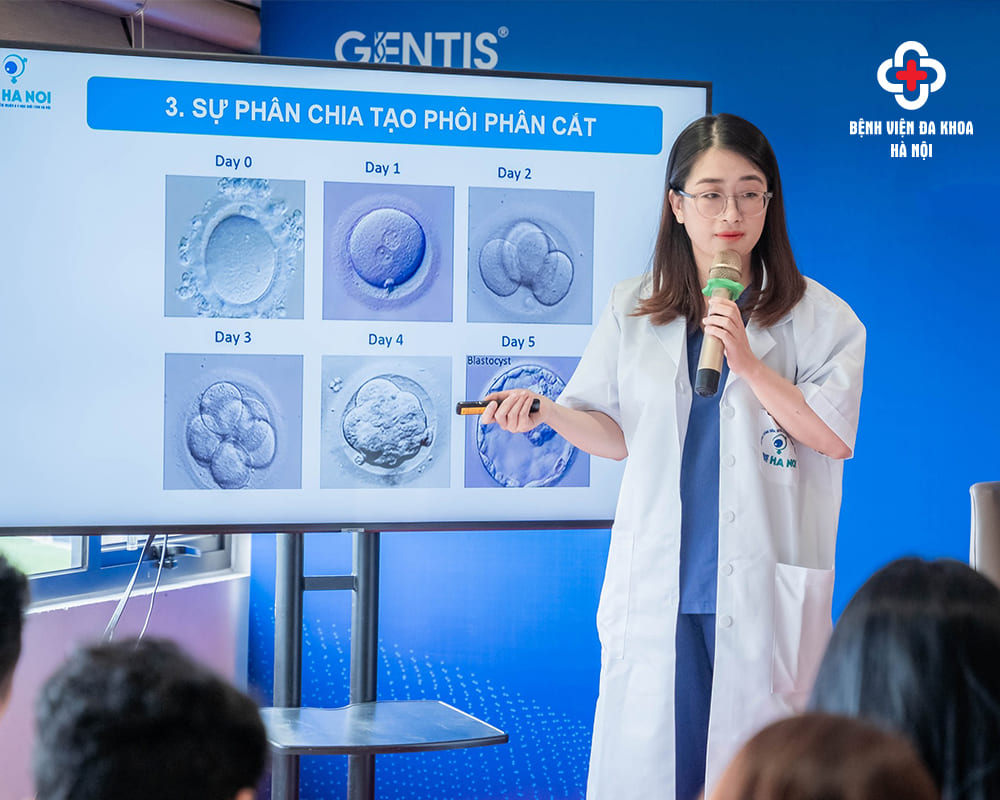 Bác sĩ Đoàn Phương Thảo có những chia sẻ về công nghệ phôi tại Lab IVF Hà Nội