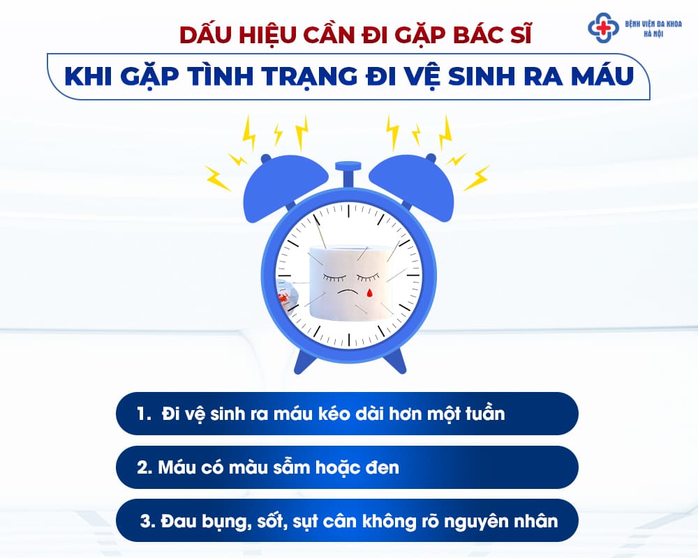 khi nào đi vệ sinh ra máu cần gặp bác sĩ