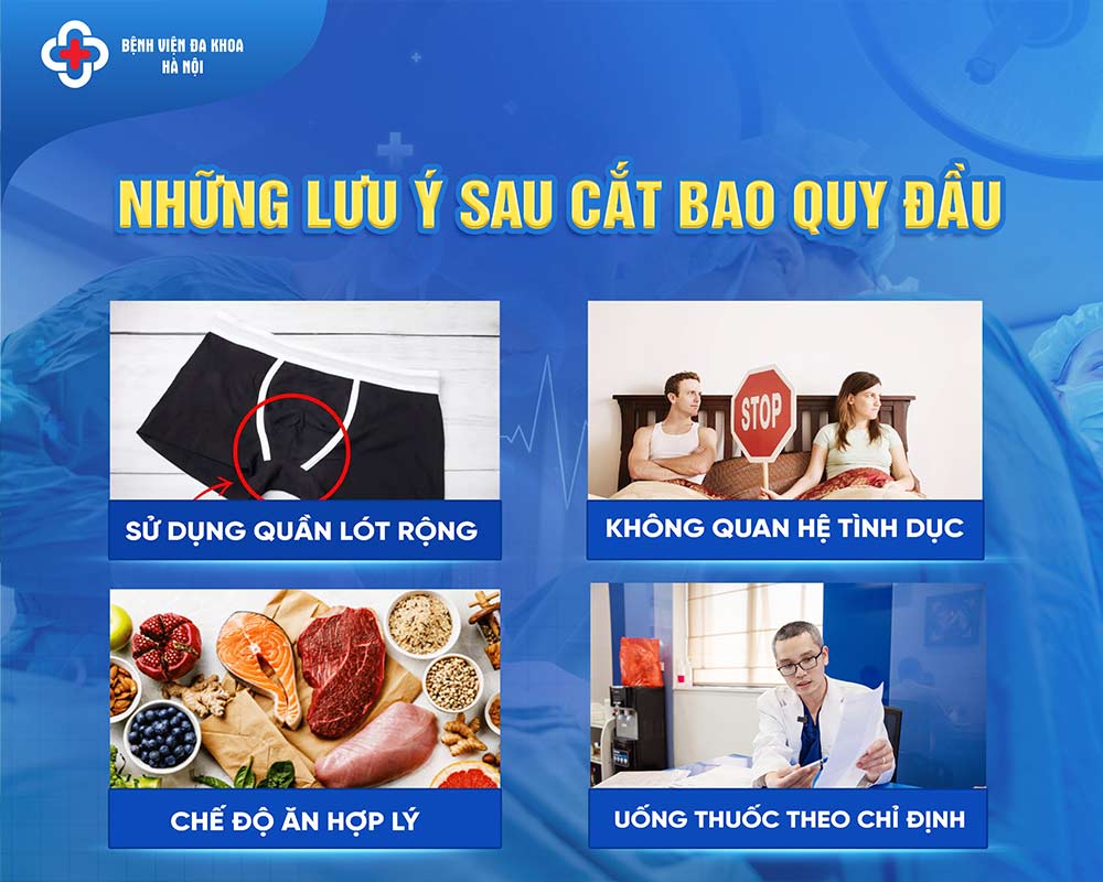 Những lưu ý sau cắt bao quy đầu